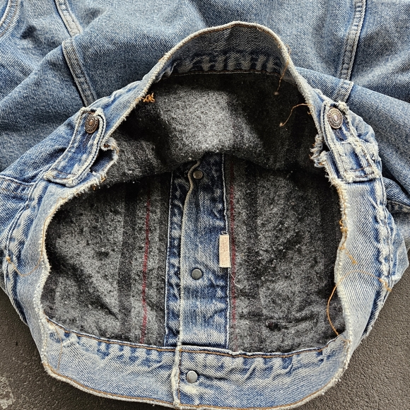 Vtg 80's Levi's Blanket Lined Denim Trucket Jacket Made USA 70506 0316 Size 40 - Picture 5 of 8
